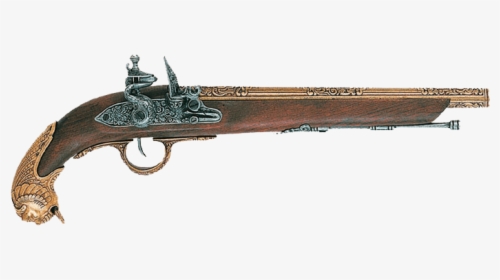 18th Century German Flintlock Pistol Brass - Pistol Gun, HD Png Download, Transparent PNG