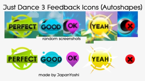 Just Dance 2 Just Dance 3 Feedback Icons By Japanyoshi-d5xfdw2 - Just Dance 3 Perfect, HD Png Download, Transparent PNG