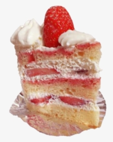 Strawberry Shortcake🤧😌 - Strawberry Cake Slice Png, Transparent Png, Transparent PNG
