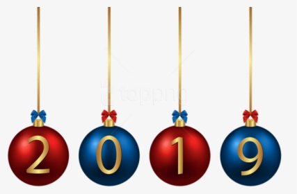 Free Png 2019 Christmas Balls Red Blue Png - 2020 Christmas Balls Png, Transparent Png, Transparent PNG