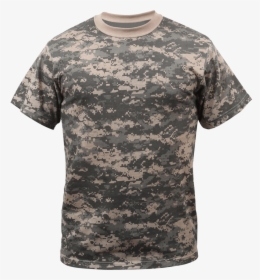 Acu Digital Camo Military T-shirt - Rothco Digital Camo Shirt, HD Png Download, Transparent PNG
