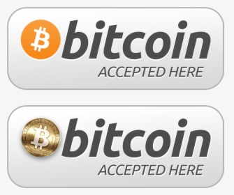 Bitcoin Accepted Here Button Png Image In High Definition - We Now Accept Bitcoin, Transparent Png, Transparent PNG