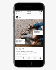 Instagram Shoppable Post - Instagram On The Phone Png, Transparent Png, Transparent PNG