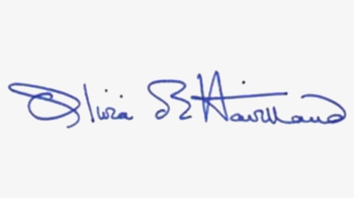 Olivia De Havilland Signature - Calligraphy, HD Png Download, Transparent PNG