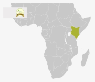 Map Of Africa Highlighting Kenya, HD Png Download, Transparent PNG