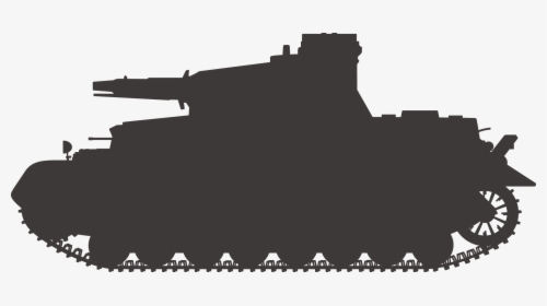 Panzer Iv Tank Type 10 Silhouette - Panzer Tank Silhouette Transparent, HD Png Download, Transparent PNG