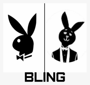 Blinglogo Inverted - Playboy Logo White Background, HD Png Download, Transparent PNG