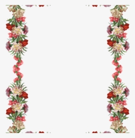 Vintage Flower Frame Png - Flowers Border Design Png, Transparent Png, Transparent PNG