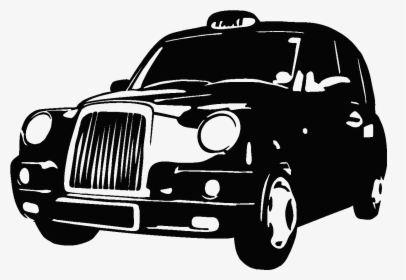 Clip Art Black And White Taxi Cab - London Taxi Png, Transparent Png, Transparent PNG