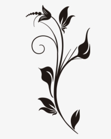 Black Flower Wall Painting, HD Png Download, Transparent PNG