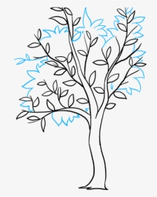 Easy Drawing Of A Small Tree, HD Png Download, Transparent PNG