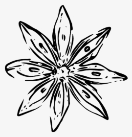 Simple Flower Designs Black And White - Outline Flowers Vector Png, Transparent Png, Transparent PNG