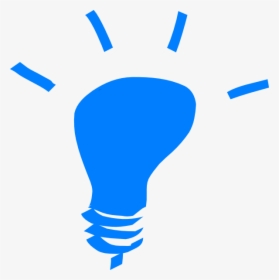 Blue Light Bulb Clip - Light Bulb Clip Art, HD Png Download, Transparent PNG