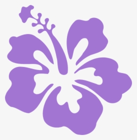 Hibiscus Clipart Real - Purple Hibiscus Flower Clipart, HD Png Download, Transparent PNG