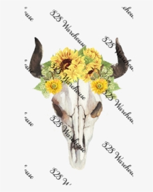 Boho Skull Sunflower - Bouquet, HD Png Download, Transparent PNG