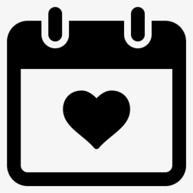 Wedding Day Icon Free Png And Vector Clipart , Png - Black Calendar Icon Png, Transparent Png, Transparent PNG