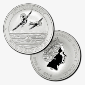 2016 Tuvalu Pearl Harbor 75th Anniversary 1 Oz - Coin, HD Png Download, Transparent PNG