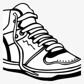 Sports Shoes Vector Graphics Clip Art Cross Country - Clip Art Of Shoe In Black And White, HD Png Download, Transparent PNG