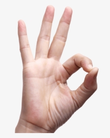Ok Finger Hand Sign Language - Hand Ok Sign Png, Transparent Png, Transparent PNG