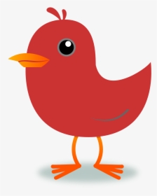 Red Bird Clipart - Bird Cartoon Gif Png, Transparent Png, Transparent PNG