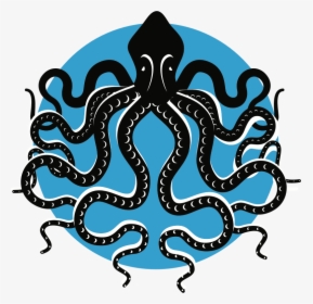 Octopus Squid Cephalopod Clip Art Vector Graphics - Logo Gurita Biru Keren, HD Png Download, Transparent PNG