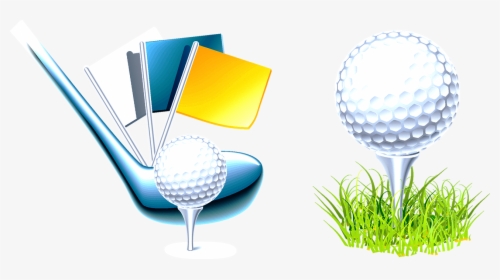 Grass Clipart Golf Ball - Golf Ball On White Background, HD Png Download, Transparent PNG