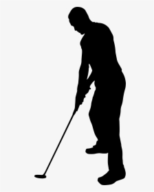 Golf Player Silhouette At Getdrawings - Transparent Golf Silhouette Png, Png Download, Transparent PNG
