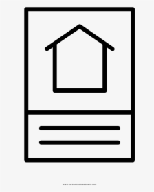 House For Sale Coloring Page, HD Png Download, Transparent PNG