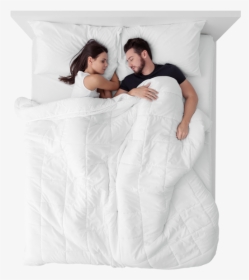 Aerial View Of Two People Sleeping On Bear Mattress, HD Png Download, Transparent PNG