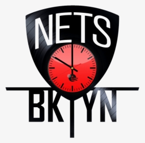 Brooklyn Nets Emblem Handmade Vinyl Record Wall Clock, HD Png Download, Transparent PNG