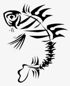 Tribal Fish Skeleton Tattoo Design By The Lonely Feel, HD Png Download, Transparent PNG