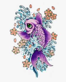 Transparent Koi Fish Tattoo Png, Png Download, Transparent PNG