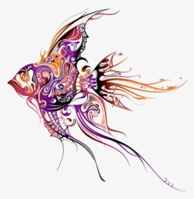 Clip Art Angel Fish Tattoo, HD Png Download, Transparent PNG