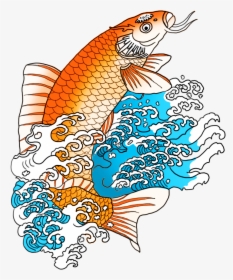 Clip Art Koi Fish Drawing, HD Png Download, Transparent PNG