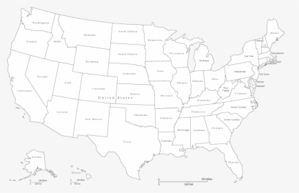 United States Outline Png Black And White, Transparent Png, Transparent PNG