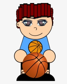 Boy With Basketball Basketball And Soccer, HD Png Download, Transparent PNG