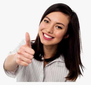Women Pointing Thumbs Up Royalty-free Png Image, Transparent Png, Transparent PNG