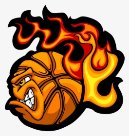 Flaming Basketball Logo Clipart , Png Download, Transparent Png, Transparent PNG