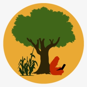Logo Of Eco Hack Farm, A Person Sitting Under A Tree, HD Png Download, Transparent PNG