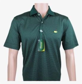 Masters Green And Thin White Striped Jersey Polo, HD Png Download, Transparent PNG
