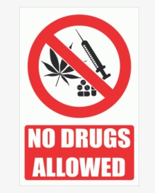 No Drugs Explanatory Safety Sign, HD Png Download, Transparent PNG