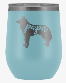 Siberian Husky Papa Wine Tumbler With Lid, Dog Dad, HD Png Download, Transparent PNG