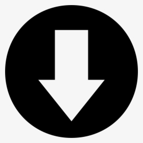 Arrow Pointing Down In A Circle, HD Png Download, Transparent PNG