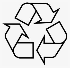 Recycling Symbol Icon Outline Black, HD Png Download, Transparent PNG
