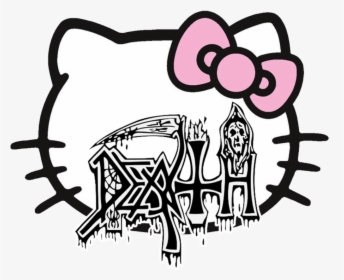 #death #hk #hello #kitty #sanrio #punk #goth #gothic, HD Png Download, Transparent PNG