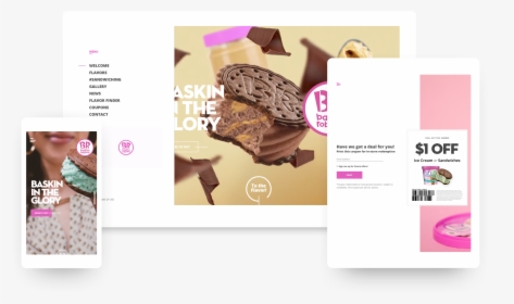 Baskin Robbins At Home Responsive Web Design, HD Png Download, Transparent PNG