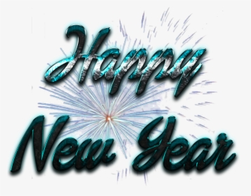 Happy New Year Word Art Transparent Image, HD Png Download, Transparent PNG