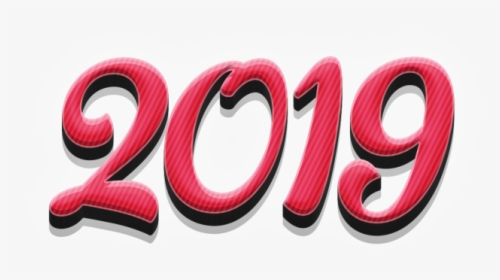 2019, Stylist Pink Text Effects New Year Text, HD Png Download, Transparent PNG