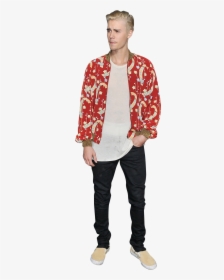 Justin Bieber Dressed In A Red Shirt Png Image, Transparent Png, Transparent PNG