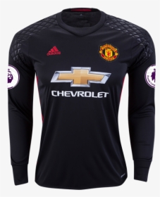 Manchester United Black Jersey Long Sleeve, HD Png Download, Transparent PNG